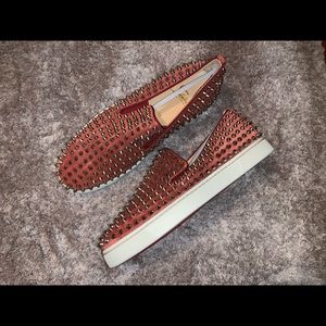 AUTH. CHRISTIAN LOUBOUTIN ROLLER BOAT FLAT